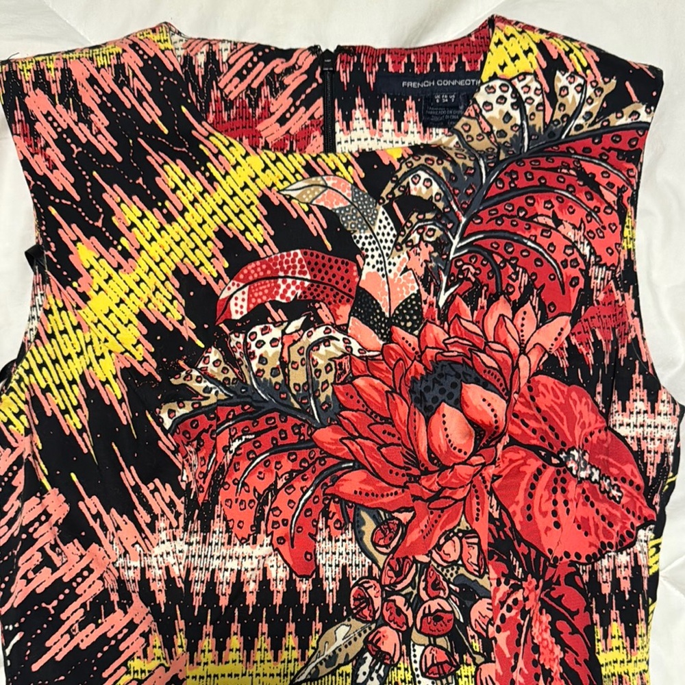 French Connection Floral Zigzag Pattern Dress - image 3